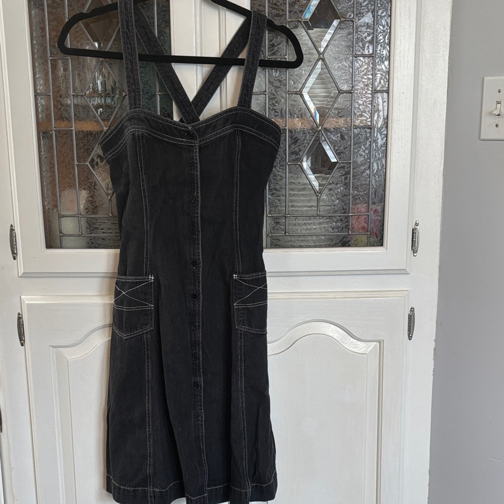 Lauren Jeans Co. Ralph Lauren Black Denim Mini Dress
